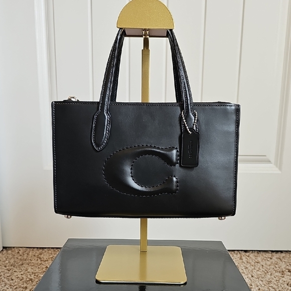 Coach 2024 Nina Small Tote Crossbody Bag CR097 black refined calf leather NWOT - Picture 1 of 12